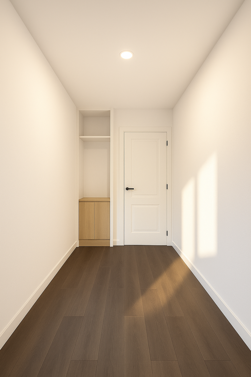 [Imagen de pasillo o habitación reformada]